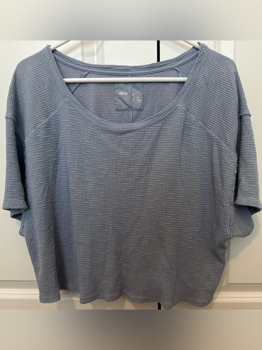 Aerie Cropped Waffle T-Shirt